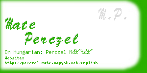mate perczel business card